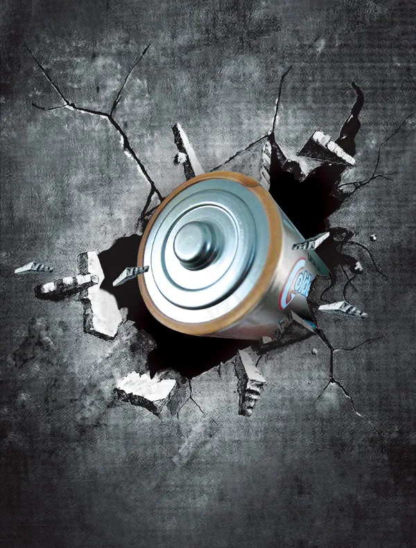 电池创意广告psd模版下载