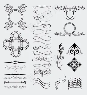 欧式边框底纹花边