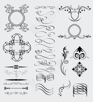 欧式边框底纹花边