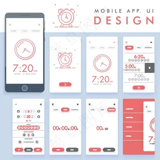 手机UI时钟界面