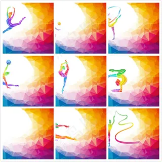 体育竞技几何人物