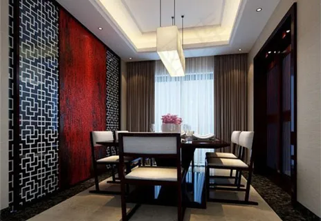 新中式餐厅模型