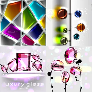 玻璃质感创意,背景元素