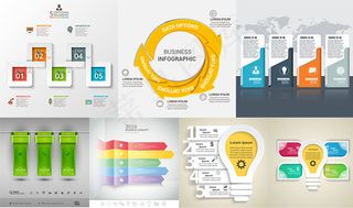 时尚商务信息图表,背景元素