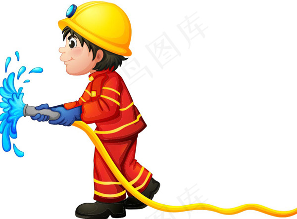 消防员卡通矢量eps,ai矢量模版下载