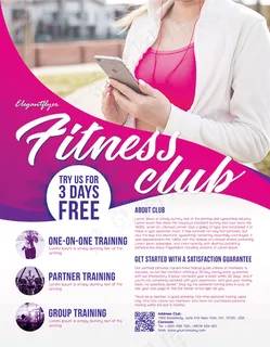健身俱乐部宣传单
