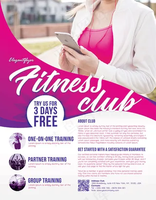 健身俱乐部宣传单