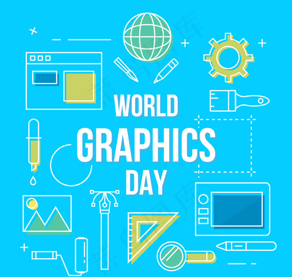 线绘物品平面设计日