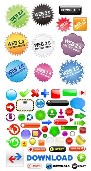web2.0按钮图标