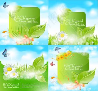 花草蝴蝶春天主题