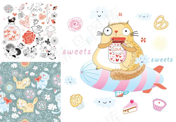 卡通插画矢量eps,ai矢量模版下载