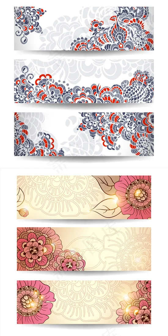 典雅花纹底纹eps,ai矢量模版下载