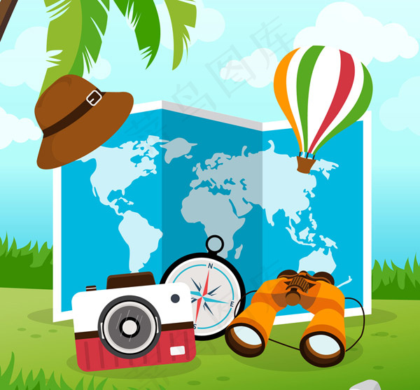 旅行元素矢量