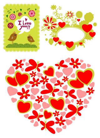 爱情主题矢量