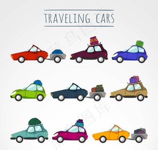卡通旅行车矢量