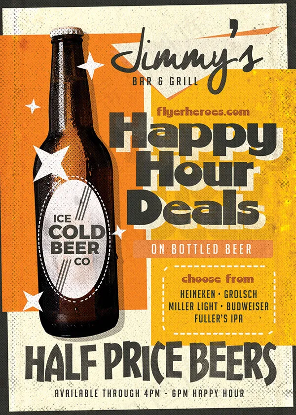 老式啤酒海报(1819X2551(DPI:300))psd模版下载