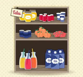 货架上的食物