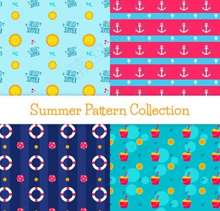 夏季元素无缝背景