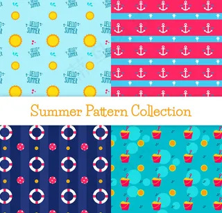 夏季元素无缝背景