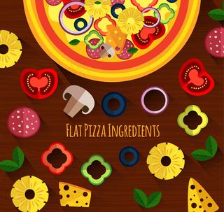 美味披萨和原料