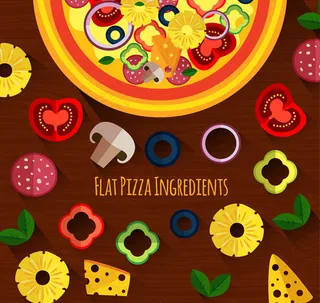 美味披萨和原料