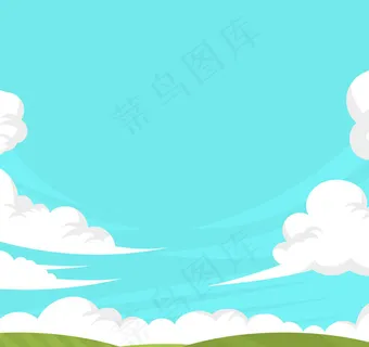 草地和晴朗天空