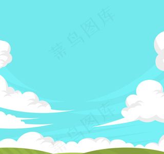 草地和晴朗天空