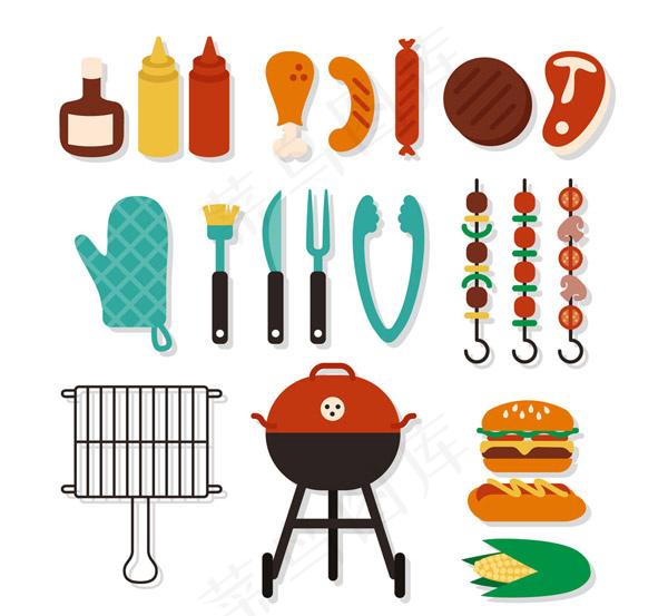 创意烧烤元素