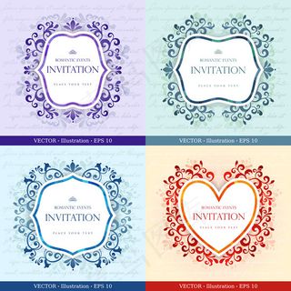 花纹装饰邀请卡