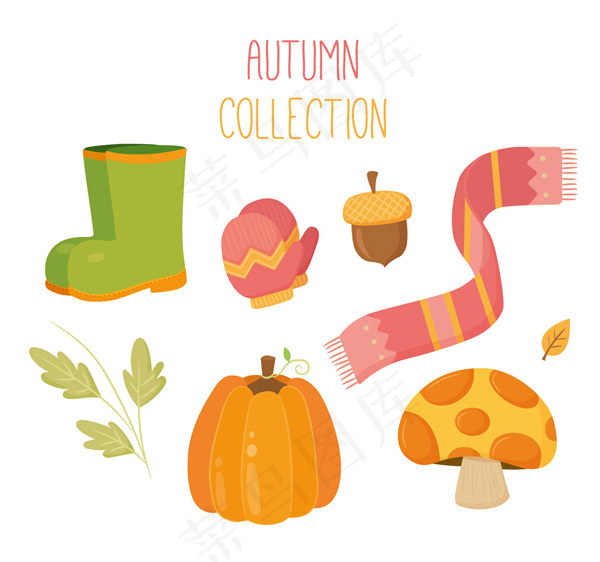 秋季元素矢量