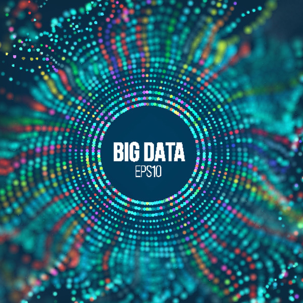 多彩圆形粒子背景