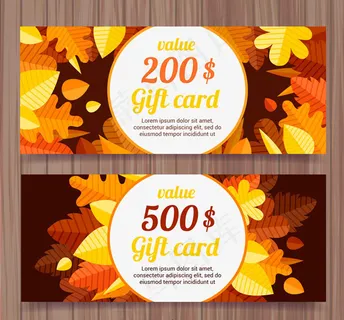 秋季树叶礼品券