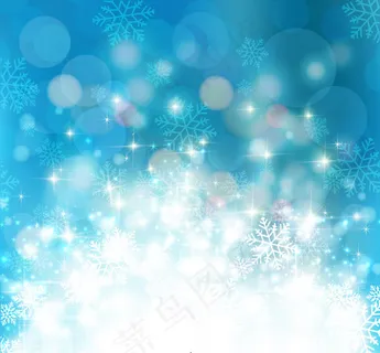 梦幻雪花光晕背景 梦幻雪花光晕背景