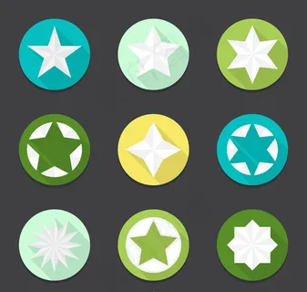 圆形星星图标,免抠元素