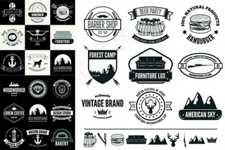 户外元素标签,免抠元素