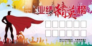 业绩精英榜展板