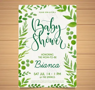 迎婴派对邀请卡