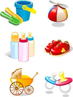 矢量婴儿用品2