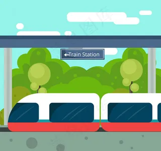 时尚白色特快列车