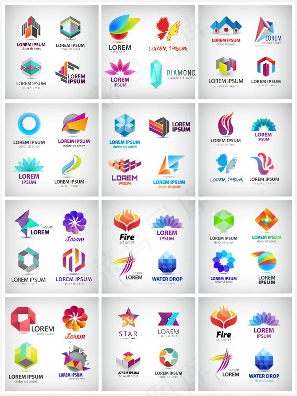 时尚炫彩LOGOeps,ai矢量模版下载