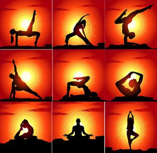 瑜伽动作矢量