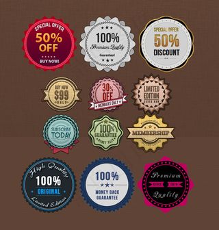 精美复古欧美图标,免抠元素,背景元素