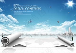 卷起来的纸张创意