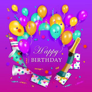 生日元素节日贺卡