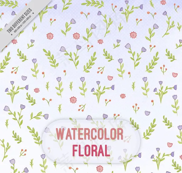 花朵和草背景ai矢量模版下载