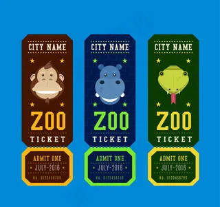 动物园门票矢量