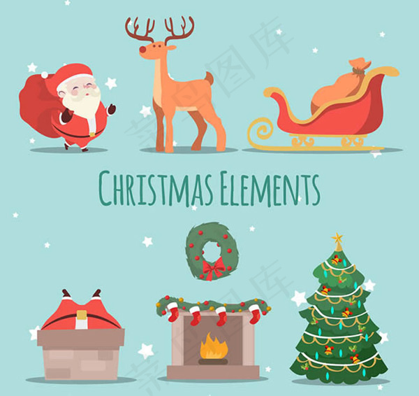 卡通圣诞元素