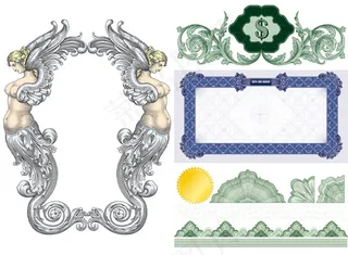 花纹装饰背景,背景元素