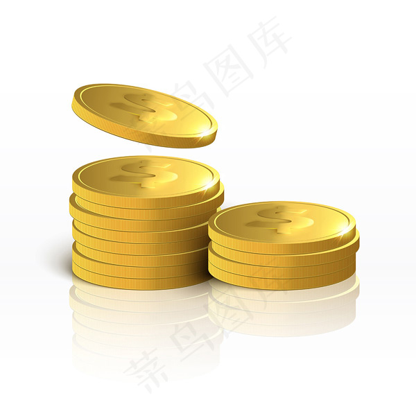 叠放的金币