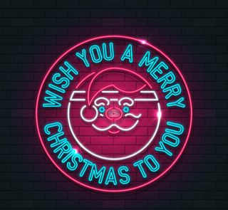 圣诞老人霓虹灯